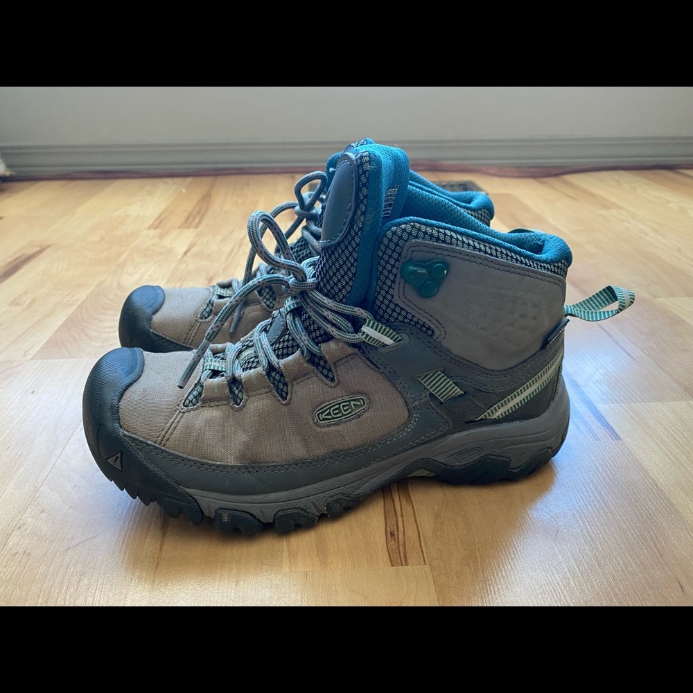 Keen Womens Dry Waterproof Hiking Shoes Blue/Gray Sz 7.5